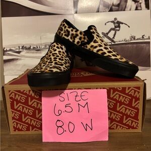 Vans Classic Slip On Leopard sz 6.5 Men’s 8.0 Woman